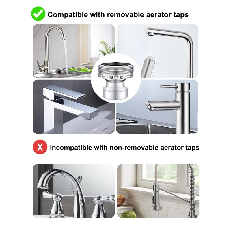 MOJOCO Dishwasher Faucet Adaptor - 2 Pack Portable Washer Faucet