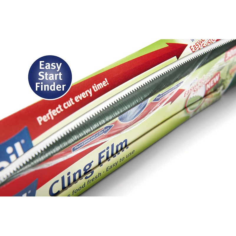 Bacofoil PVC-Free Cling Film with Easy-Cut system, 325mm x 30m