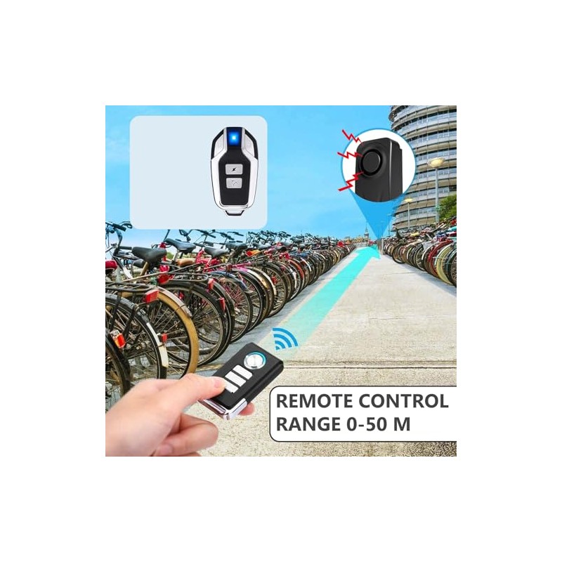 Bicycle Alarm System with Remote Control, Bicycle Alarm Systems 110-130