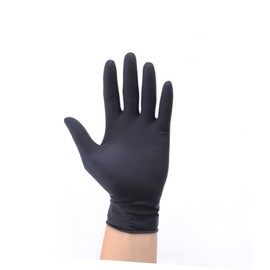FRCOLOR 10pcs Medium Latex Gloves for Hair Lab Use Reusable Washable Black Gloves Women Men