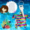 24 Pcs Mermaid Sequin Keychains Ocean Theme Kids Keychains Tropical