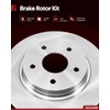 Torchbeam Rear Brakes and Rotors Kit Brake Pads Brake Rotors