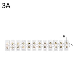 uxcell Terminal Strip Screw Terminal Barrier Block 3A 12 Position Dual Row Type U Wire Connector 5pcs