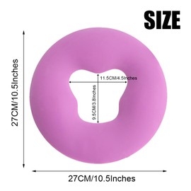 OULIGET Silicone Face Massage Pillow,SPA Beauty Face Relax Headrest,Salon Skin Care Soft Overlay Travel Head Support,Purple