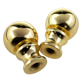 Dsjnf Lampshade Top Knob for Bulb Head Lamp Toppers Screw On Brass Finials for Lamps Solid Lamp Holder Heavy Metal Top Spiral Lamp Holder for Lampshade Bracket 2PCS