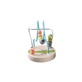 Kaper Kidz Wooden Crocodile Jungle Animal Small Roller Coaster Bead Maze - Hand-Eye Coordination Toy