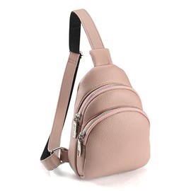 Small Crossbody Sling Bags for Women Vegan Leather Cell Phone Purse Fanny Packs for Women Men (Pink) WE058