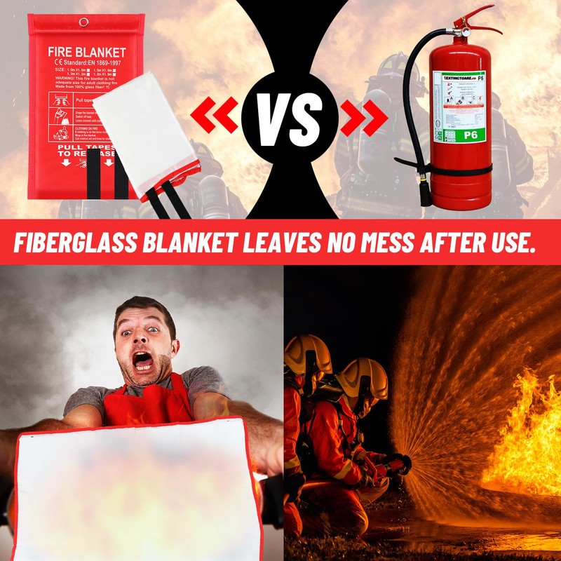60 Pcs Emergency Fire Blankets for Home and Kitchen 40x40
