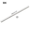 sourcing map 6 Pcs M4 x 200mm Fully Threaded Rod