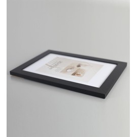 KM Foto Picture Frame Wood Plexi Acrylic Frame Square Collage Wall Decoration Poster S215: Colour: Black Format: 13 x 18 cm