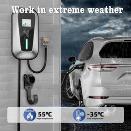 Alyoen Type 2 Wall Mount, Wall Box Cable Holder for Storing Cables, Charging Cable Holder, Cable Wall Mount, Compatible with All EU Compliant Type 2 Charging Cables