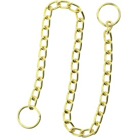Unbranded Gold Chain Choke Collar Large Dog 24" (Neck Max 20inch) D3.5mm Training Slip