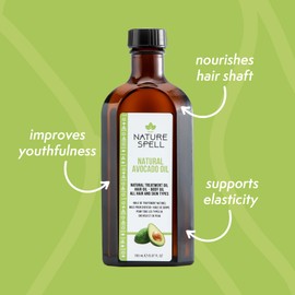 Nature Spell Avocado Oil for Hair & Scalp, Pre-Diluted Conditioning Oil to Nourish and Protect Roots and Strands, For All Hair Types, Vegan, 150ml