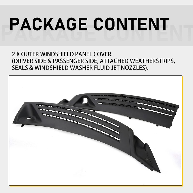 7BLACKSMITHS Windshield Wiper Cowl Cover Panel Compatible With 2004-2008 Ford