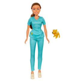 MGA's Dream Ella I AM Fashion Doll - Pet Vet | 11.5" Fashion Doll with pet Multicolor