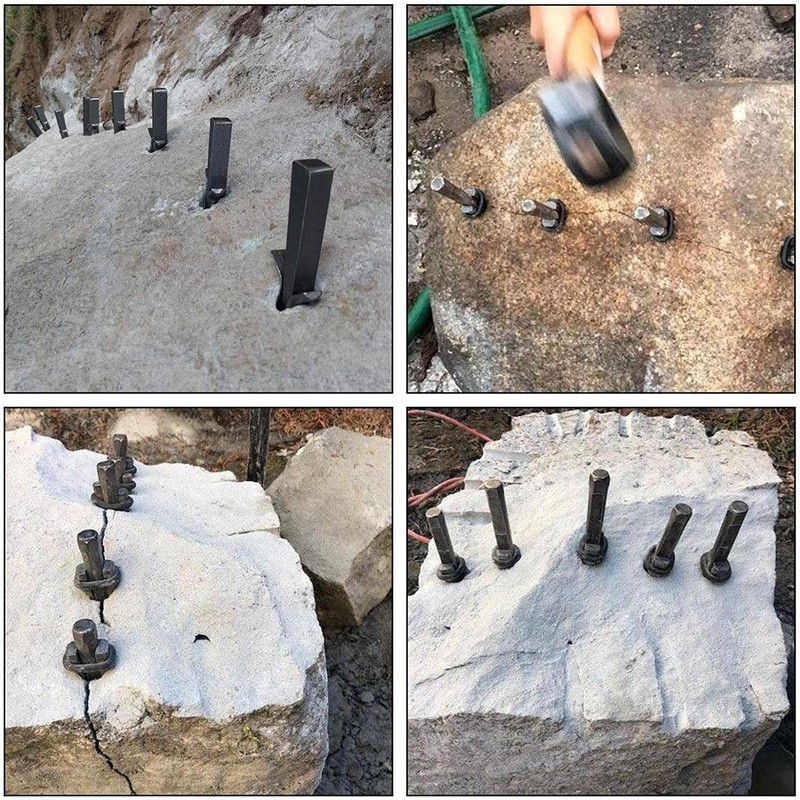 MYAYD 5pcs Rock Stone Splitter Hand Tools 16mm Dowel Wedges,