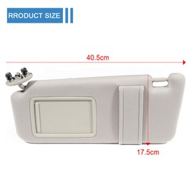 ECCPP 74320-06780-E0 Beige Sun Visor Left Driver Side fit for 2006 2007 2008 2009 2010 2011 for Toyota Camry Sedan 4-Door Automobile Windshield Visor Without Sunroof Vanity Light