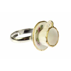 Miniblings Coffee Cup Coffee Cups Mugs Gold Edge Ring Ring Ring Couple Ring Best Gift!