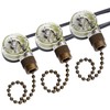 Topbuti 3 Pack Ceiling Fan Pull Chain Switch Zing Ear