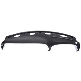 ECOTRIC Bezel & Dash Board Cover Compatible with 1998-2001 Dodge Ram 1500 2500 3500 Trucks Pickup Bezel Cover Instrument W/Vent & Dashboard Overlay Cover Black Plastic (2 Packages)