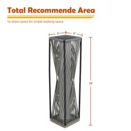 Solar Yard Outdoor Solar Floor Lamp Resin Wicker Solar Light Outdoor Waterproof for Yard, Garden, Pathway, Deck, Dazzle Dance (Grey)
