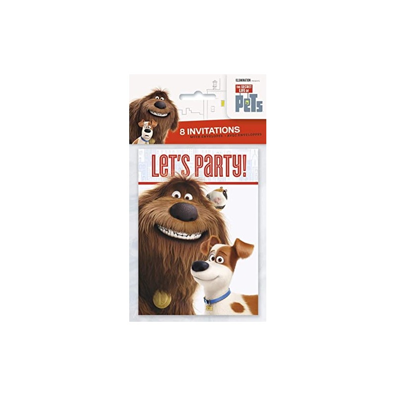Secret Life of Pets Party Invitations - 5.5” x 4”,