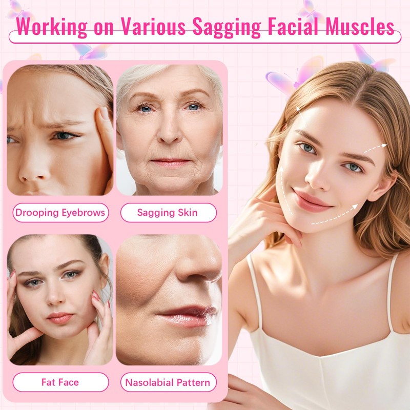 Face Lift Tape Invisible with String for Lifting Sagging Skin,