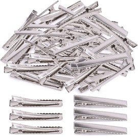 Mardatt 200Pcs 2.20 inch / 5.6 cm Alligator Hair Clips Bulk Silver Single Prong Hair Clips For Bows Making Hair Pins For Sectioning Hair Styling And Sectioning Hairdressing DIY Crafts