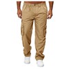THWEI Mens Cargo Pants Casual Cotton Jogger Multi Pockets Outdoor