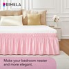 RIMELA Pink Bed Skirt Queen Size 15 Inch Drop Elastic