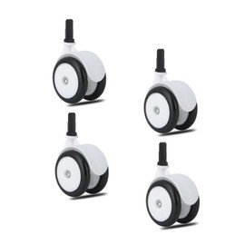 Baby Walker Wheels - Set of 4, Universal, 360° Silent Rubber, Spare Wheels for Baby Walkers, Black-3, 8mm