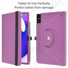 MAMA MOUTH Rotation Case for TECLAST T45HD,360 Degree Rotating With Cute Pattern Sleeve Cover for TECLAST T45HD 10.5 Inch Tablet,Purple