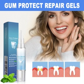 3 x Gum Protect Repair Gel Against Gum Drop, Deep Cleansing Teeth Repair Gel with Mint, Gum Ease Gum Gel for Gum Building, Gentle Whitening Gel, 3 x 4 ml