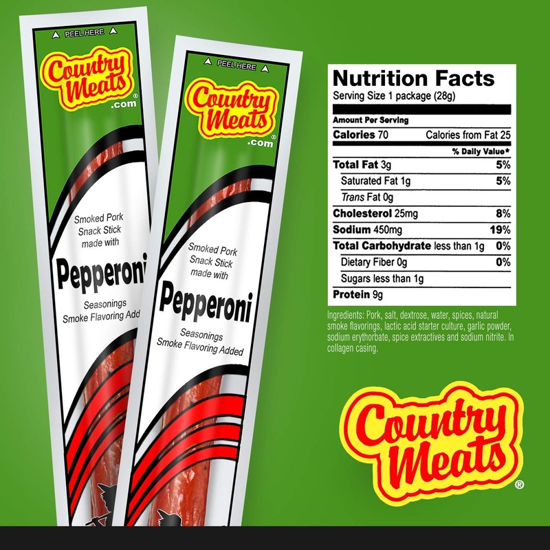 Country Meats, Meat Sticks, 0 Trans Fat, USDA Certified, Good