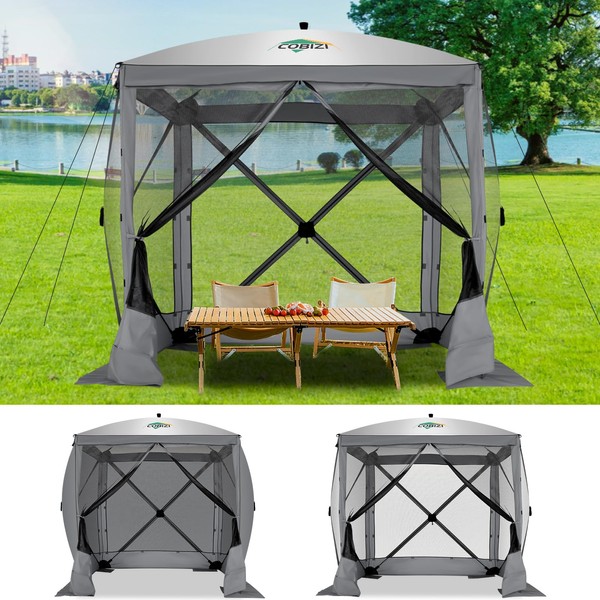 COBIZI 6x6 Pop up Gazebo Tent, Ez up Waterproof Screen
