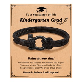 PINKDODO Best Kindergarten Kinder Graduation Decorations Gifts for Boys Kids Class of 2024 Congratulations Bracelet Grad Gifts for Boy