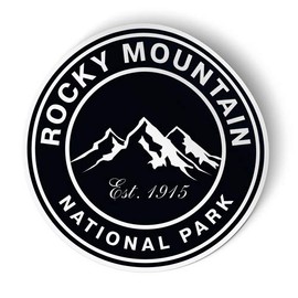 Squiddy Rocky Mountain National Park - Vinyl Sticker for Car, Laptop, Notebook (4" Tall)