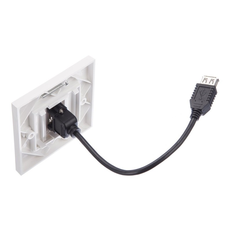 USB 2.0 Modular Faceplate/Wall Outlet (1 x USB 2.0 Port)