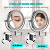 JINS&VICO 8 Inch LED Wall Mount Two-Sided Magnifying Makeup Vanity