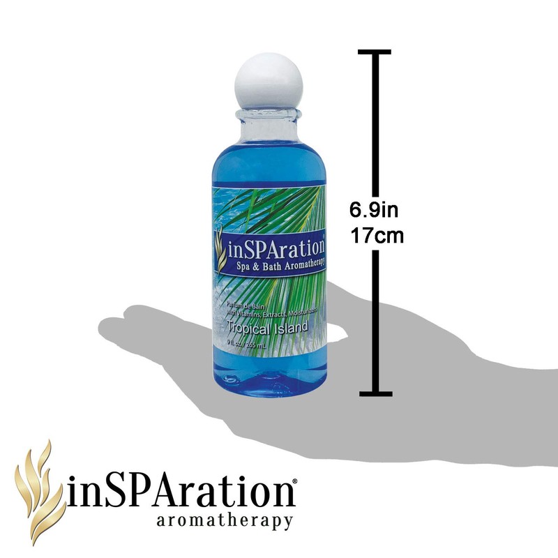 inSPAration Spa and Bath Aromatherapy 370X Spa Liquid, 9-Ounce, Tropical