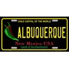 Albuquerque New Mexico Black State Metal License Plate