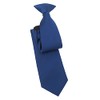 DQT Men's Plain Twill Wedding Formal Clip On Tie -