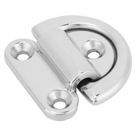 8mm Stainless Steel Folding Boat Marine Pad Eye Stowage D Tiedown Ring Cleat for Yacht Motor