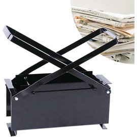 Xuthusman Manual Waste Newspaper Recycling Brick Press Machine Log Shredded Paper Briquette Maker Black Iron