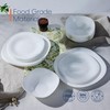 LaGlint Square Dinnerware Sets for 6, 18 Pieces Opal Glass