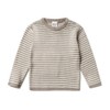 Puri Organic Children's Pullover Rib Knit Striped Organic Cotton Silk,