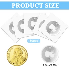 JIEYAO Pack of 60 NFC Tag Stickers, NFC Tags 215 NFC Sticker Ntag215 NFC Chip Programmable 504 Byte Chip Sticker Round NFC Sticker for All NFC-Enabled Mobile Phones and Devices