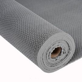 jxgzyy Commercial Drainage Mat PVC Non Slip Wet Area Commercial Floor Mat 3x16.4 Ft 0.22'' Thick Pool Drain Floor Mat Door Mat Roll for Restaurant Bars Bathroom Patio Outdoor Indoor Rug (Grey)