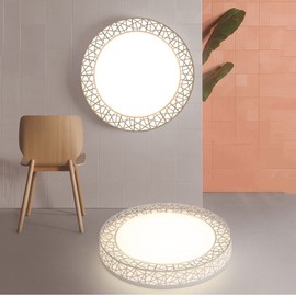 White Minimalist Ceiling Lamp 3000K-6000K 3 Light Color Changeable LED Flush Mount Ceiling Light Bird's Nest Acrylic Lampshade Indoor Chandelier Lighting Fixture For Living Room Bedroo ( Size : 40cm )