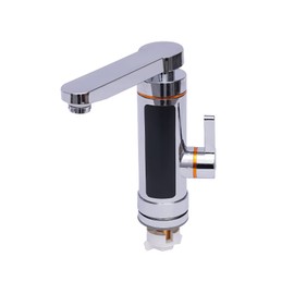 Instant Tankless Electric Water Heater Faucet, Electric Kitchen Bathroom Fast Heating Tap, LED Digital Display, for Kitchen Bathroom Big Under Bend, 110V